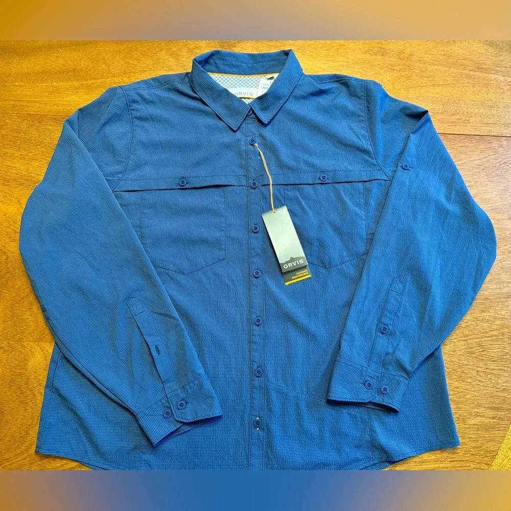 NWT Women’s Orvis Open Air Caster Longsleeve Carbon NAVY work shirt  SPF 40 XL - Picture 4 of 13